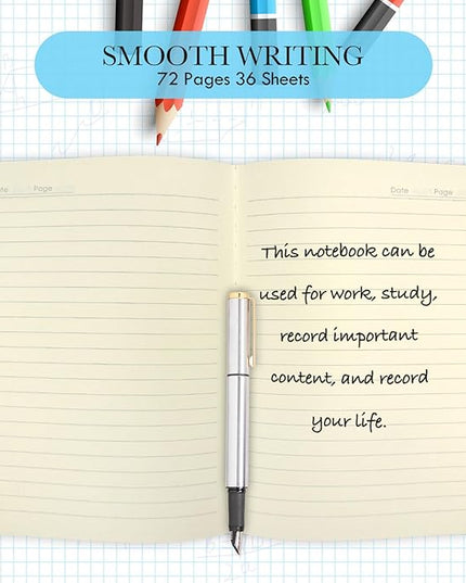 100 Pack Notebooks Bulk, Journaling Kraft Notebooks 5.5 x 8.3 A5 Softcover Notebook for Travelers Students Office Writing Sketch Travel Journal Notepad with 72 Pages 36 Sheets(Brown-Lined)