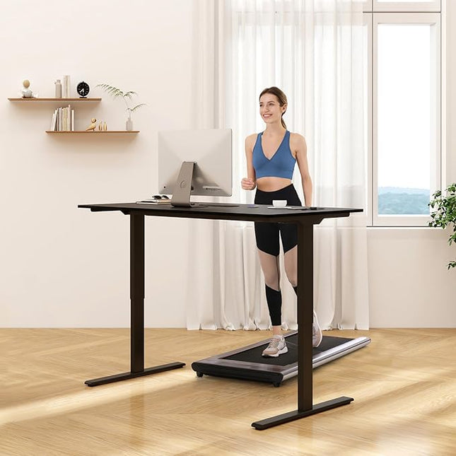 FLEXISPOT E3 Dual Motor 60 x 24 Electric Standing Desk Sit Stand Up Desk, Holds 220 lbs, Adjustable Height w/ Memory Presets, One-Piece Black Desktop & Black Frame, Ships in 2 Boxes