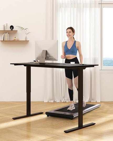 FLEXISPOT E3 Dual Motor Electric Standing Desk 48 x 24 Sit Stand Up Desk, Holds 220 lbs, Adjustable Height w/ Memory Presets, One-Piece Black Desktop & Black Frame, Ships in 2 Boxes