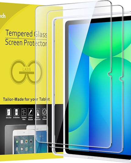 JETech Screen Protector for Samsung Galaxy Tab S10 FE Plus/S10 FE+ 2025 (13.1 Inch), with Easy Installation Frame, 9H Tempered Glass Film, HD Clear, 2-Pack