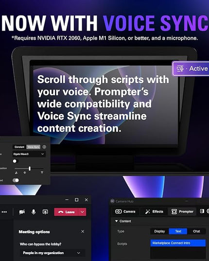 Elgato Prompter XL – Full-Sized Teleprompter with Removable Display, Video Conferencing Monitor, for DSLR Mirrorless & Studio Cameras, Single-Cable Setup – USB-C 3.2 for PC & Mac