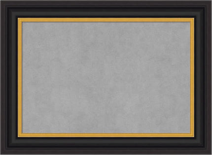 Amanti Art Black Framed Magnetic Board 22x30 Medium Vision Board for use with Magnets, 100% Metal Sheet to Display Items as Office Decor or for Home Organization in mudroom, Kitchen or Kids Room