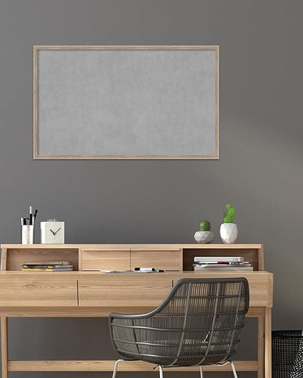 Amanti Art White Framed Magnetic Board 25x41 Large Vision Board for use with Magnets, 100% Metal Sheet to Display Items as Office Decor or for Home Organization in mudroom, Kitchen or Kids Room