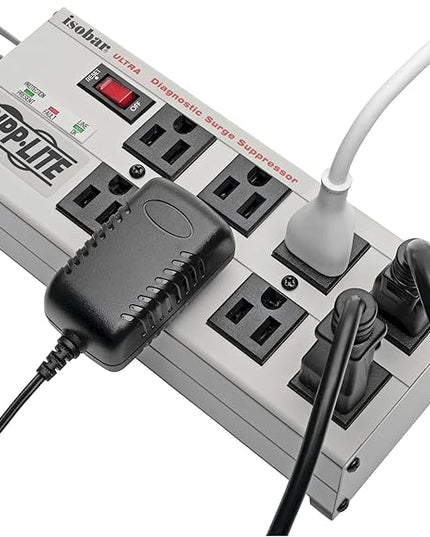 Tripp Lite ISOBAR8ULTRA Isobar 8 Outlet Heavy Duty Power Strip Surge Protector, 3840 Joules, 12ft Cord, Flat Plug, Metal Power Strip, Industrial Garage Work Shop Bench, Under Desk and Wall Mountable