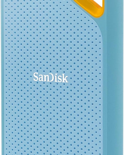 SanDisk 4TB Extreme Portable SSD - Up to 1050MB/s, USB-C, USB 3.2 Gen 2, IP65 Water and dust Resistance, Updated Firmware, Sky Blue - External Solid State Drive - SDSSDE61-4T00-G25B