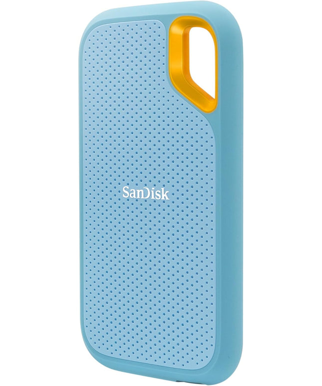 SanDisk 2TB Extreme Portable SSD - Up to 1050MB/s, USB-C, USB 3.2 Gen 2, IP65 Water and dust Resistance, Updated Firmware, Sky Blue - External Solid State Drive - SDSSDE61-2T00-G25B