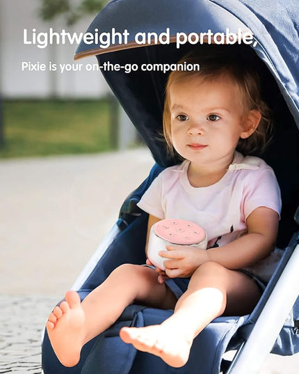 FamiSym Portable Sound Machine for Babies Kids Sleeping – Rechargeable, 7 Colors Night Light, 34 Soothing Sounds, Baby Sleep Soother, Lullaby White Noise Machine, Shush, Baby Shower, Registry Gift