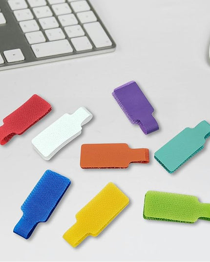 16 Pcs Cable Labels, 1.77x0.79 Inch Multicolored Handwriting Cable Tags for Organizing Wires and Identification, Reusable (8 Colors)