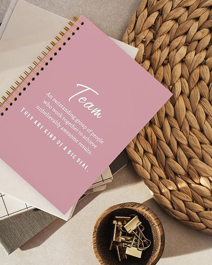 hold fizz Pink Meeting Notebook for Work, Employee Appreciation Gifts, Team Gifts for Employees, Journals for Writing, Thank You Gifts for Women Men Leader Boss Manager Mentor Coworkers, 5.5"x8.3"