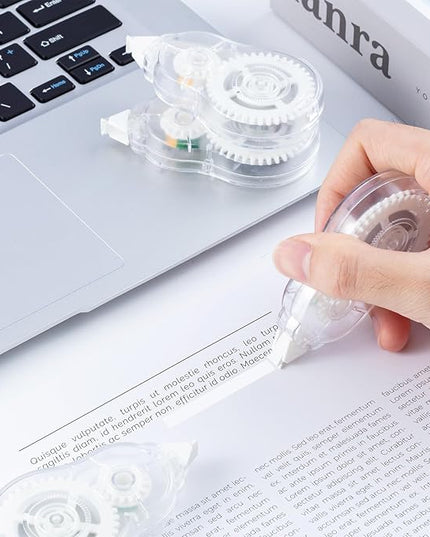 M&G White Correction Tape, Easy to use applicator for Instant Corrections, 39.37 Ft/Pack,for Office (6 Pack, 12M/472"x 0.2")