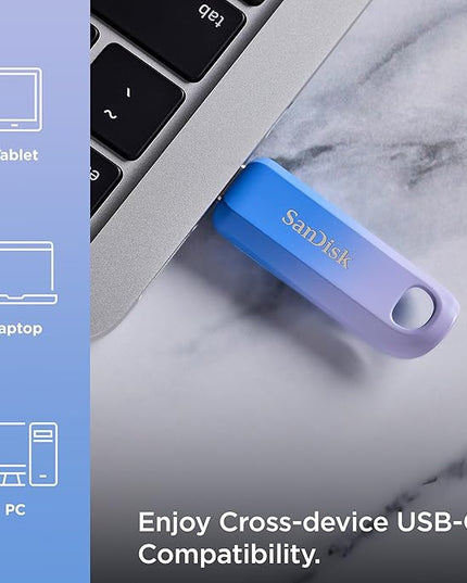 SanDisk 1TB Creator USB-C Flash Drive - Up to 400MB/s, USB Type-C – Compatible with Laptops and Tablets- 3 Months of Adobe Lightroom Included - SDCZ75C-1T00-G46