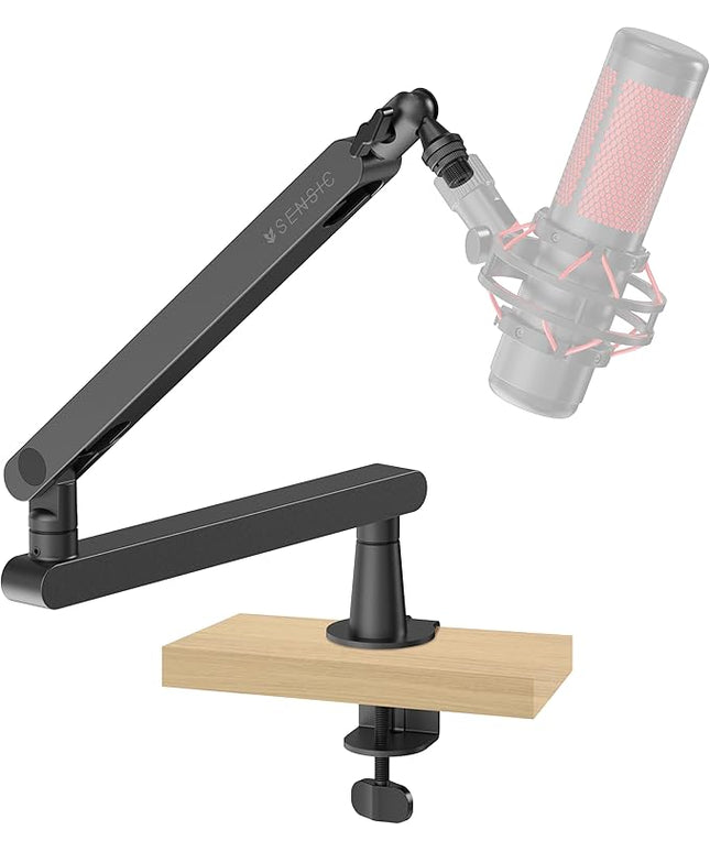 Sensic SA-30 LP Low Profile Microphone Boom Arm, 360° Rotatable Mic Stand, Low Profile Microphone arm for streaming with Cable Management, Professional Mic Arm, Mic Boom Arm Black
