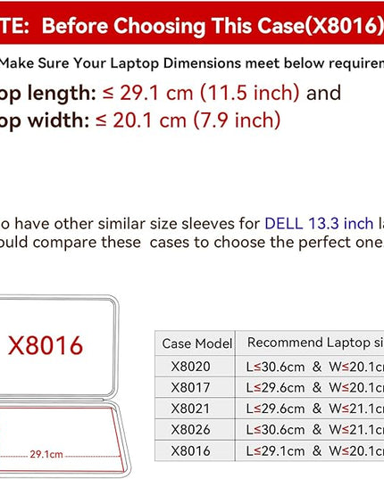 Smatree Hard EVA Protective Sleeve Compatible for 13.3 inch Dell Pro 13 Premium (PA13250), for 13 inch DELL Latitude 7350/7320 Detachable, for 12 inch DELL Latitude 7230 Rugged Extreme Tablet (X8016)