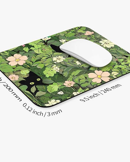 Square Mouse Pad Cute Cats,Personalized Premium-Textured Custom Mouse Mat Design,Washable Mousepad Lycra Cloth,Non-Slip Rubber Base Computer Mouse Pads for Wireless Mouse