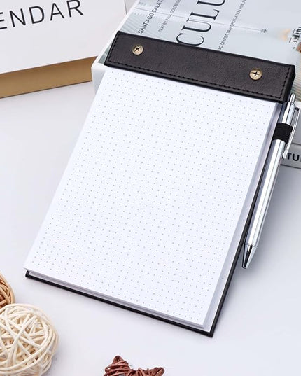 Mogoostry A5 Dot Planning Pads 5.9" x 8" Planner To Do List Memo Note Pads Screw Binding Writing Paperboard Notepad, 100 Sheets per Pack, Black