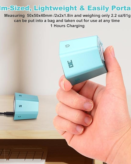 Pomodoro Productivity Timer Cube, Flip Clock, Pause & Resume, Magnetic Adjustable Sound Alert, for Working Studying Office Task, 3/5/10/15/30min & Custom Countdown (Blue)