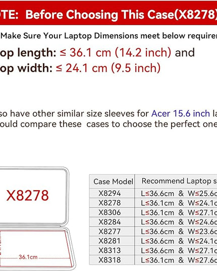 Smatree Hard EVA Protective Sleeve Case Compatible for 15.6 inch Acer Aspire Go 15 AG15-31P-3894, for 15.6 inch Acer Aspire 5 A515-58M-7570, for 16 inch Acer Swift Edge 16 SFA16-41-R6YS Laptop (X8278)