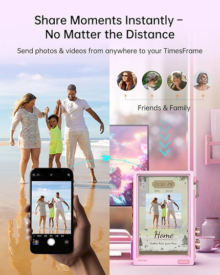 Divoom Times Frame-10.1" WiFi Digital Picture Frame with 64GB, Free App with No Subscription Fees, Supports Uploading Photos/Videos/Calendars/Weather/Sports Scores and Various AI DIY Content