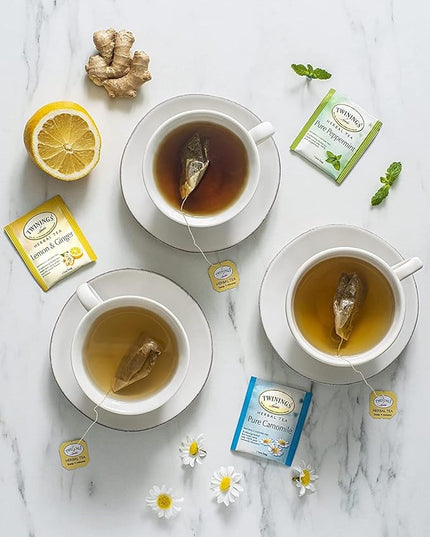 Twinings Pure Peppermint Herbal Tea Bags, 20 Count (Pack of 3)