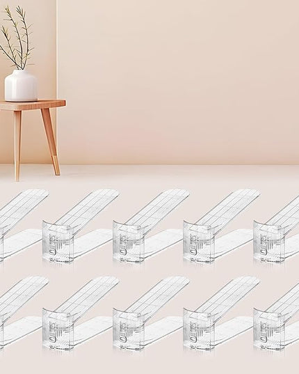 10 PACK Transparent Shoe Stacker,Shoe Slots Organizer for Closet, Shoe Display Space Saver,Adjustable Shoe Rack Organizer Holder for High Heels,Sneakers(Transparent)