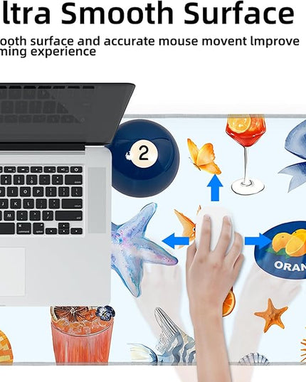 Galdas Gaming Mouse Pad XXL XL Large Long Extended Big Mousepad Non-Slip Rubber Keyboard Mouse Pad with Stitched Edges for Laptop Home Office (31.5x11.8x0.08 Inch) -Shell 2025