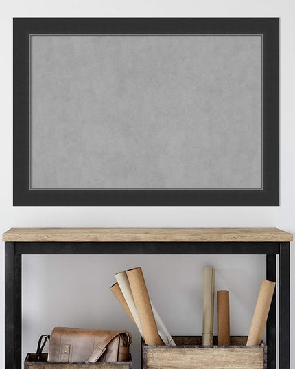 Amanti Art Black Framed Magnetic Board 29x41 Large Vision Board for use with Magnets, 100% Metal Sheet to Display Items as Office Decor or for Home Organization in mudroom, Kitchen or Kids Room