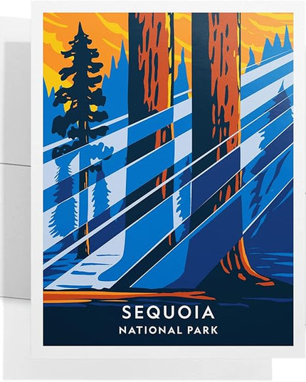 Twigs Paper - Assorted Nature National Parks Greeting Cards - Stationery Cards with Envelopes - Thank You and Blank Note Cards - Greeting Cards for All Occasions - Made in USA (5.5 x 4.25, Set of 12)