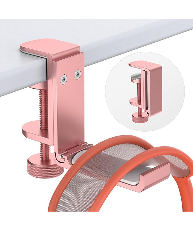 Headphone Stand for Desk – Aluminum Under Desk Headset Stand with Foldable Hook, Headphone Holder Clamp Mount for Gaming Accessories, Space-Saving Headset Hanger