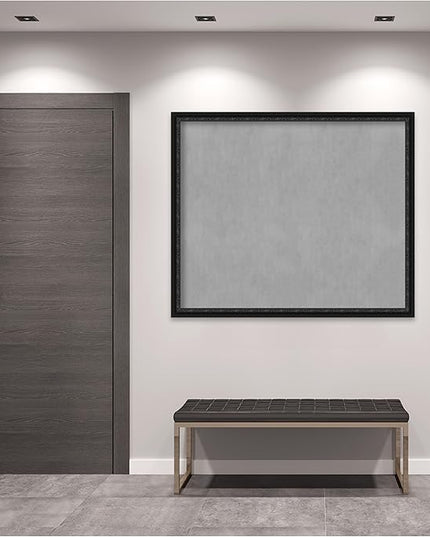 Amanti Art Black Framed Magnetic Board 44x52 Oversize Vision Board for use with Magnets, 100% Metal Sheet to Display Items as Office Decor or for Home Organization in mudroom, Kitchen or Kids Room