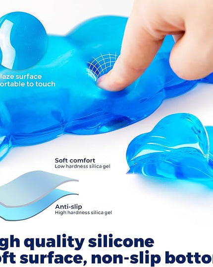 Gel Cloud Keyboard & Mouse Wrist Rest Set - Cloud Keyboard Wrist Rest Pad & Mouse Support for Office Gaming Pad Computer Laptop Ergonomic Comfortable Pain Relief- Cloud Pad Set