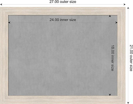 Amanti Art White Framed Magnetic Board 21x27 Medium Vision Board for use with Magnets, 100% Metal Sheet to Display Items as Office Decor or for Home Organization in mudroom, Kitchen or Kids Room