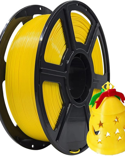 FLASHFORGE PLA Filament 1.75mm, 3D Printer Filament 1kg (2.2lbs) Spool, Dimensional Accuracy +/- 0.02mm, 3D Printing Filament Easy to Use and Fits for Most FDM 3D Printers (Yellow)