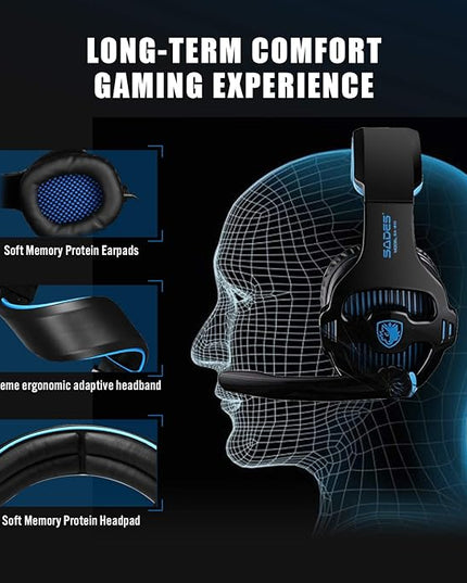 Gaming Headset for Xbox one PS4 (Black)