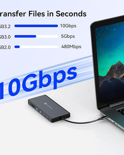 Laptop Docking Station 3 Monitor, 4K@120Hz Dual DisplayPort, 4K@60Hz HDMI, 12-in-1 USB C Hub, 10Gbps USBC 3.2, USB 3.0, PD100W, Ethernet SD/T, Triple Docking Station Multiport Adapter for Windows