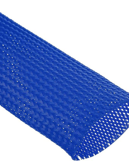 uxcell Expandable Sleeving,2 3/4-inch 10ft Cable Sleeve, Blue