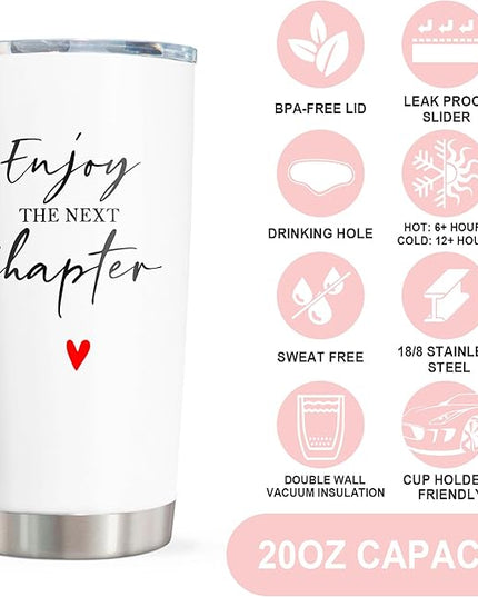 Retirement Gift for Woman, Retirement Gifts for Women, Birthday Gifts for Women, Best Retired Present, Farewell/Goodbye/Going Away Present for Coworkers Tumbler 20oz