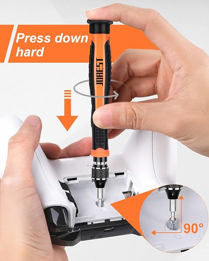 JOREST 24Pcs Small Precision Screwdriver Set with Torx T5 T6 T8 T9, Y00, Star P5, Mini Repair Tool Kit for Macbook, Computer, Laptop, iPhone, PS4 PS5, Xbox, Switch, Eyeglasses, Watch, Ring Doorbell