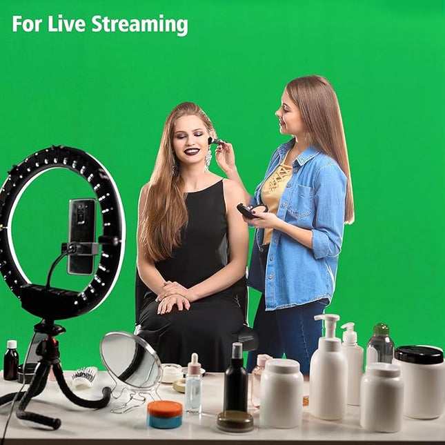 6 x 8 FT Green Screen Backdrop - Polyester Fabric for Video Streaming, Portrait Photoshoot, Wall Mounted, Parties and Small Events