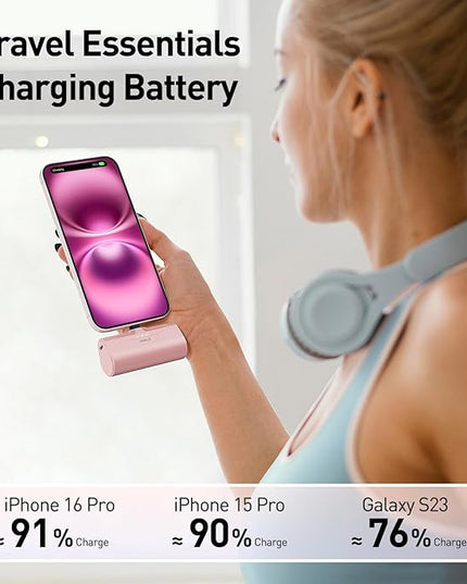 iWALK Portable Charger for iPhone 17/16/15 USB-C Small Power Bank 20W 4,500mAh Fast Charging Battery Pack Compatible with iPhone 15/16/17 Plus/17 Pro/17 Pro Max, Samsung Galaxy S25/S24/S23 Android