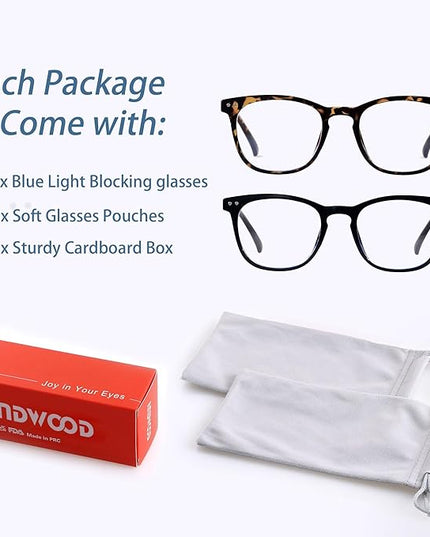 ANDWOOD Blue Light Blocking Glasses Women Men Computer Small Face Clear Bluelight Blocker Eyeglasses Frame