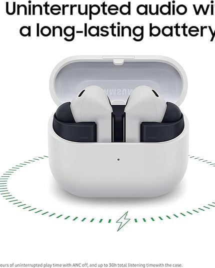 SAMSUNG Galaxy Buds 3 FE (2025) True Wireless Bluetooth Earbuds, Active Noise Cancellation, Powerful Sound, Clear Calls, Long Lasting Battery, Hands Free AI, Gray [US Version, 2 Year Warranty]