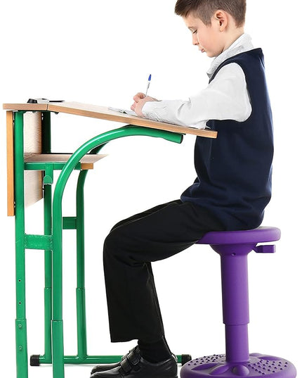 ActiveChairs Adjustable Wobble Stool, Flexible Classroom Seating, Improves Focus, Posture & Helps ADHD/ADD, Sensory Chair, Active Desk Chairs, Adjusts from 16.65" to 23.75", Ages 13-18, Purple