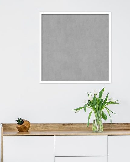 Amanti Art White Framed Magnetic Board 25x25 Medium Vision Board for use with Magnets, 100% Metal Sheet to Display Items as Office Decor or for Home Organization in mudroom, Kitchen or Kids Room
