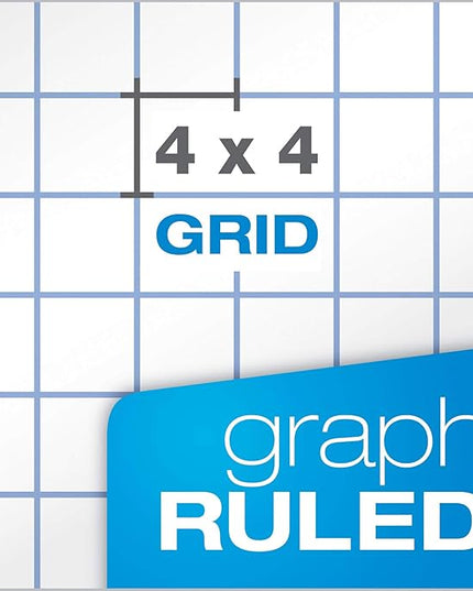 Oxford Filler Paper, 8-1/2" x 11", 4 x 4 Graph Rule, 3-Hole Punched, Loose-Leaf Paper for 3-Ring Binders, 400 Sheets Per Pack (62360),White