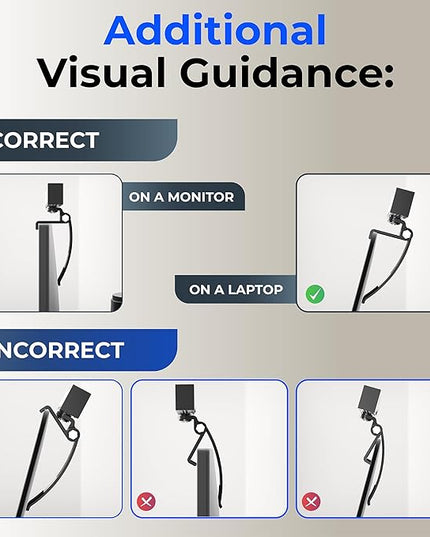 HumanCentric Video Conference Lighting - Webcam Light for Streaming, LED Monitor and Laptop Light for Video Conferencing, Zoom Lighting for Computer, Replace Ring Light for Zoom Meeting, Double Kit