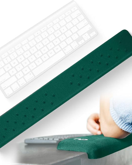 EdgeRest PostureUp L-Shaped Desk Long Wrist Rest Elbow, Forearm & Wrist Comfort Support for Table or Desk Edge, Non-Slip, Memory Foam Padding, Ergonomic Design for Work, Universal Fit, Forest Green