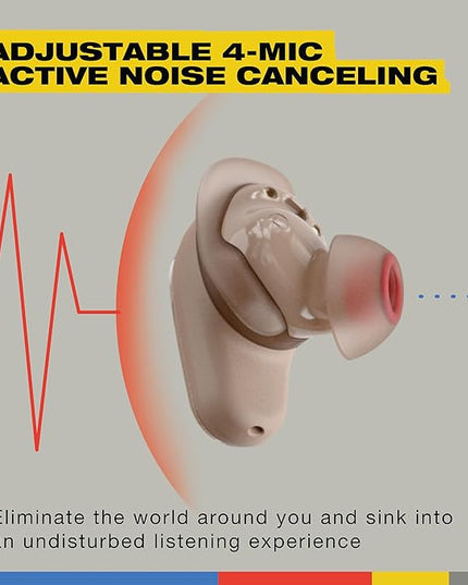 Skullcandy Method 360 ANC Wireless Earbuds, Sound by Bose, Bluetooth Headphones, Premium Noise Cancelling, Up to 40 Hrs Battery, Sweat and Water Resistant, Microphone for iPhone Android - Primer