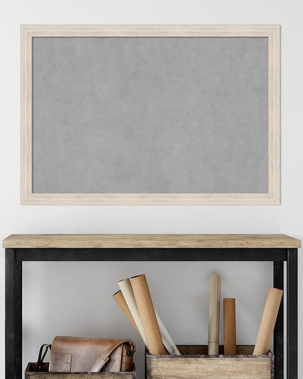 Amanti Art White Framed Magnetic Board 27x39 Large Vision Board for use with Magnets, 100% Metal Sheet to Display Items as Office Decor or for Home Organization in mudroom, Kitchen or Kids Room