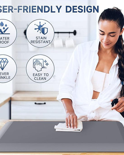 4/5 Inch Thick Kitchen Mats for Floor, StepRite Kitchen Rug for Standing Desk, Non-Slip, Thicker, Stain & Water Resistant, Comfort Anti Fatigue Floor Mat for Home, Kitchen, Office - Grey,108 * 30''