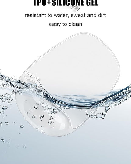 Gel Wrist Rest for Mouse,Ergonomic Mousepad with Clear Cushioned Palm Rest,Gel Mouse Pad with Wrist Support,Small Desk Mat,Office Desk Work Accessories for Women,Carpal Tunnel Relief (A-Clear)